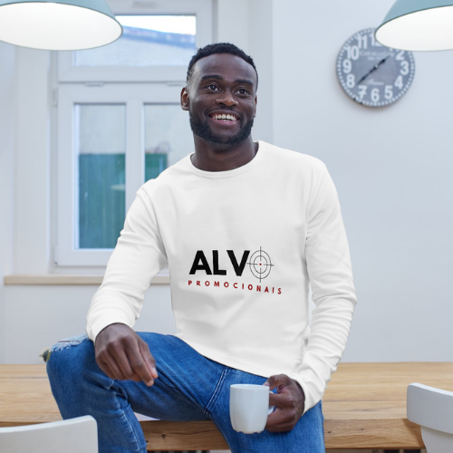 Camiseta Manga Longa Personalizada com logo da empresa