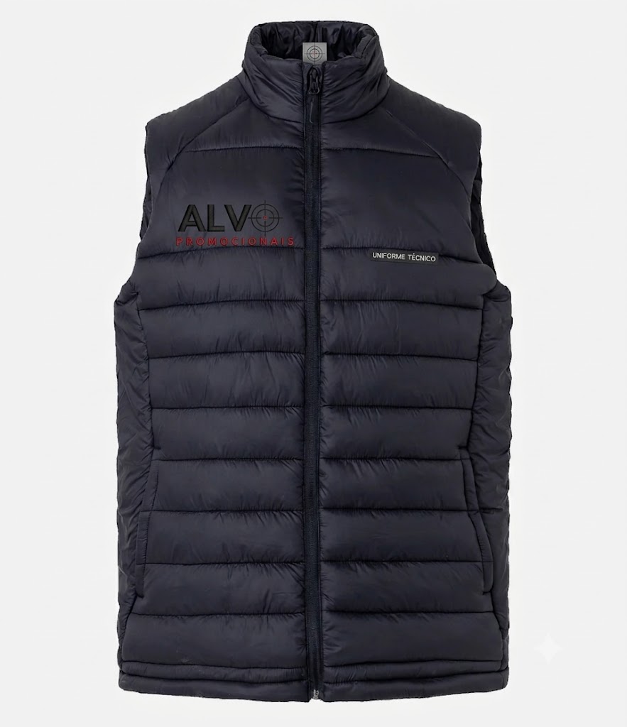 Colete Puffer Personalizado com logo da empresa
