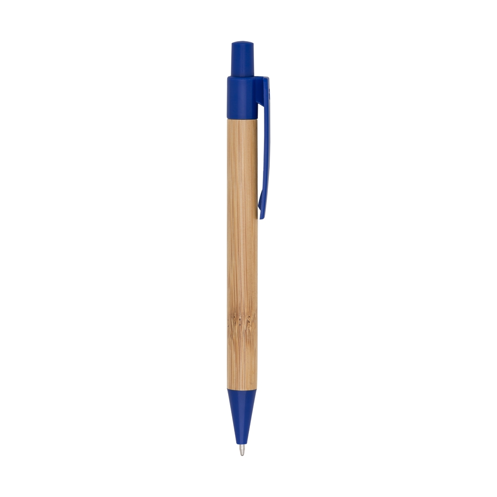Caneta Bambu C Detalhes Plasticos Personalizada com logo da empresa