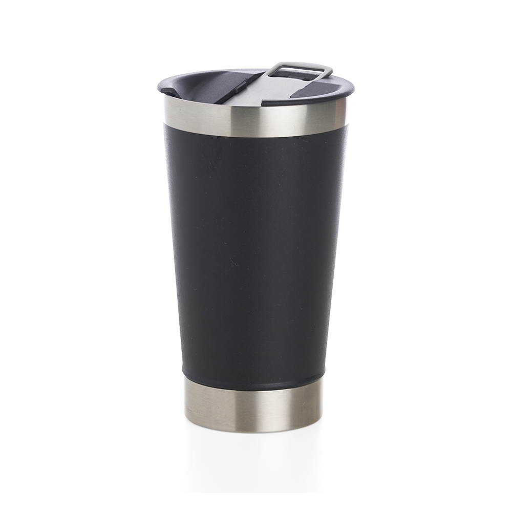 Copo Térmico 500 ml Liso com Abridor Personalizado com logo da empresa