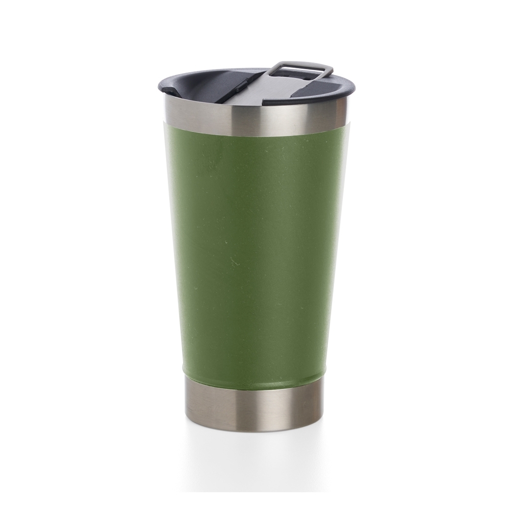 Copo Térmico 500 ml Liso com Abridor Personalizado com logo da empresa