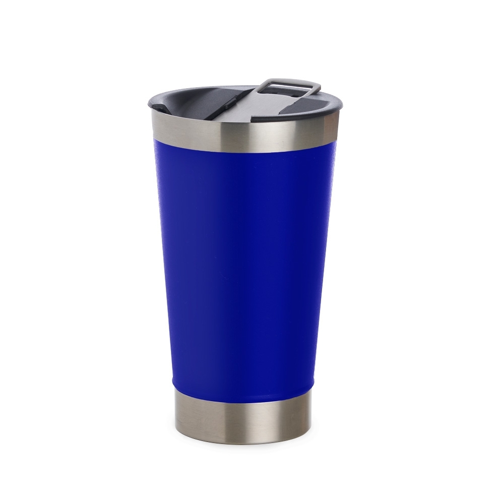 Copo Térmico 500 ml Liso com Abridor Personalizado com logo da empresa