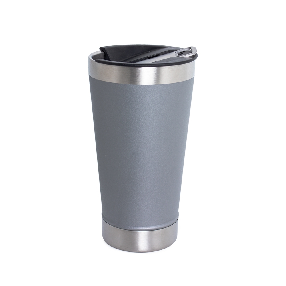 Copo Térmico 500 ml Liso com Abridor Personalizado com logo da empresa