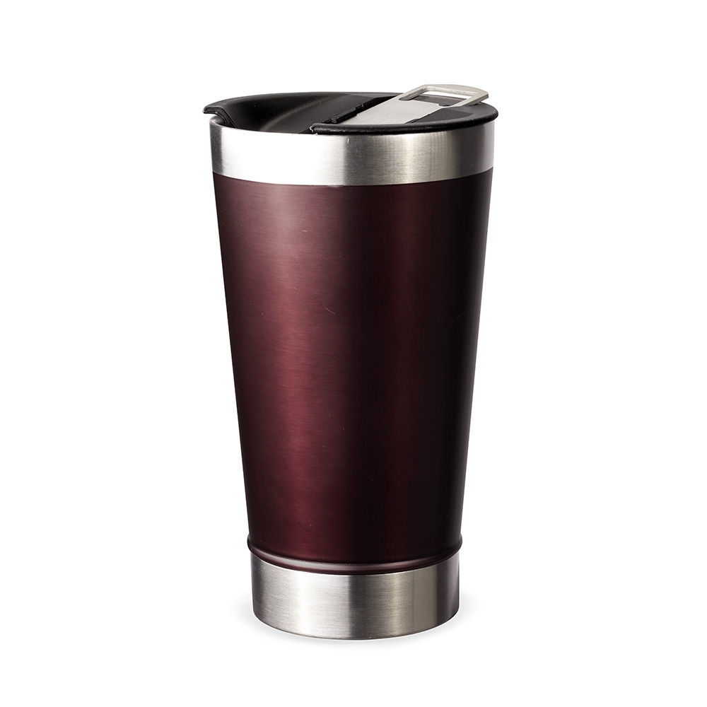 Copo Térmico 500 ml Liso com Abridor Personalizado com logo da empresa